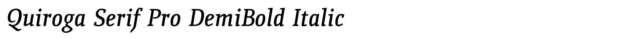 Quiroga Serif Pro DemiBold Italic image